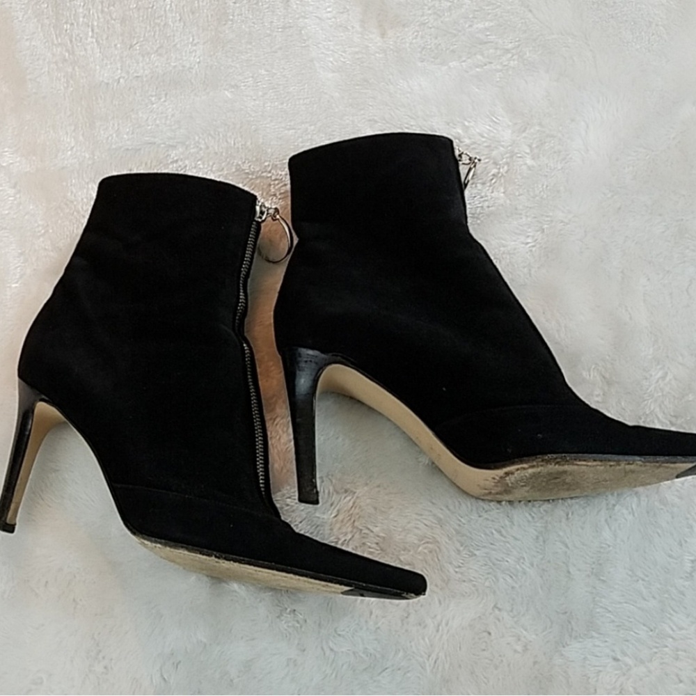 *Genuine Sergio Rossi 7.5 Black Suede Zip Up Boots - Picture 3 of 8